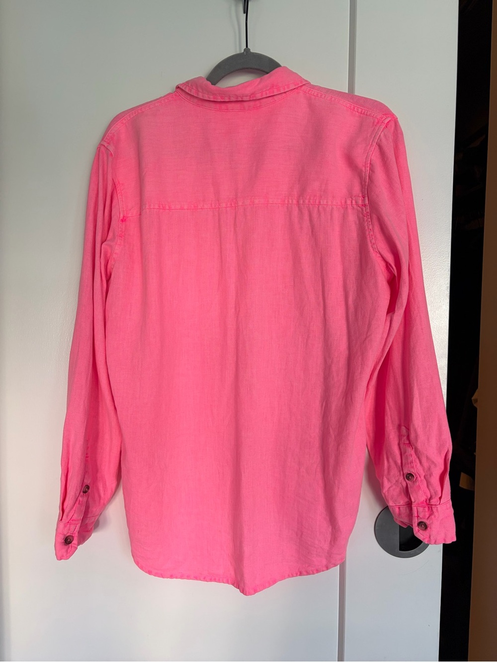 Universal Threads Linen Pink Button-Up Shirt & Short Set - Picture 3 of 7